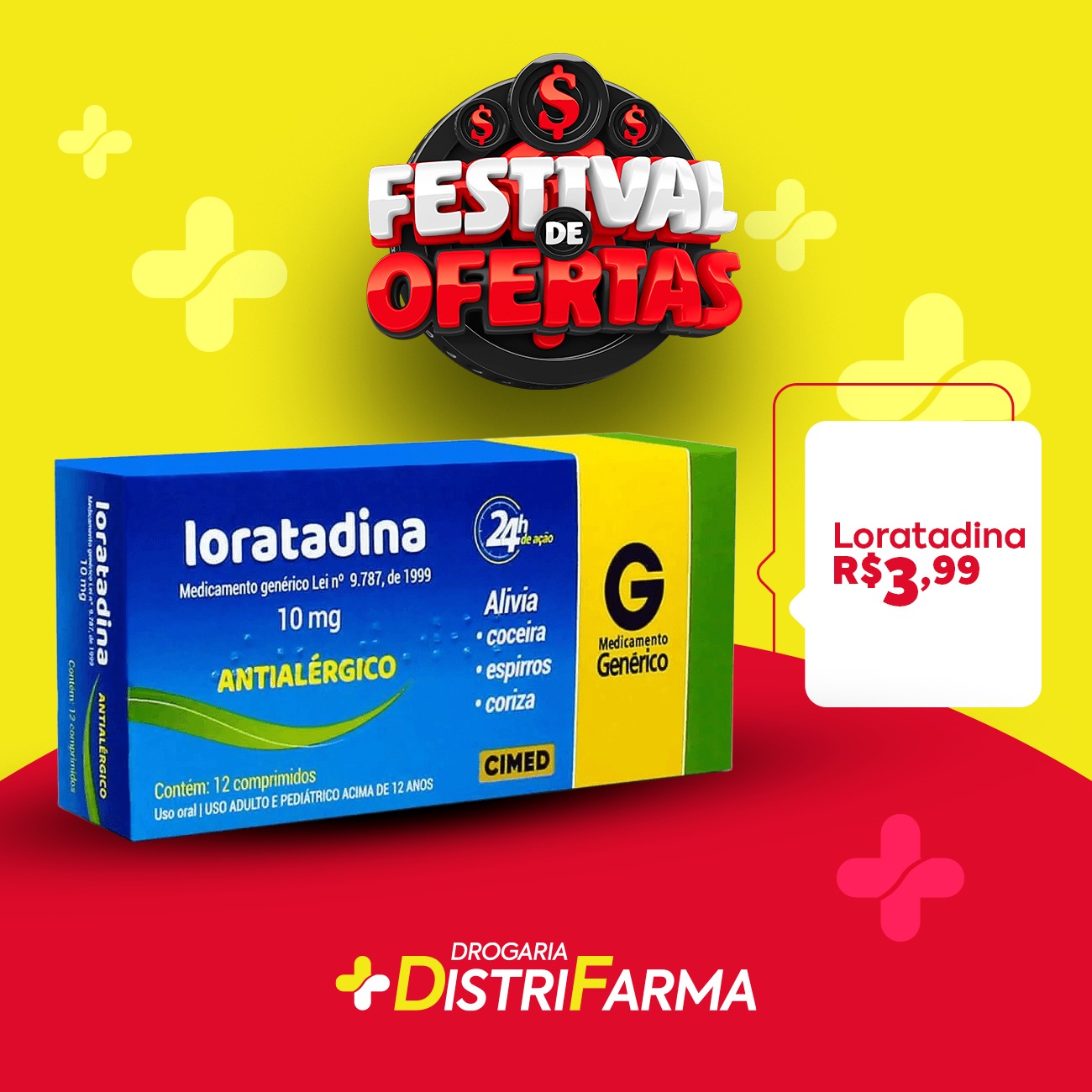 Loratadina 10mg 12 comprimidos